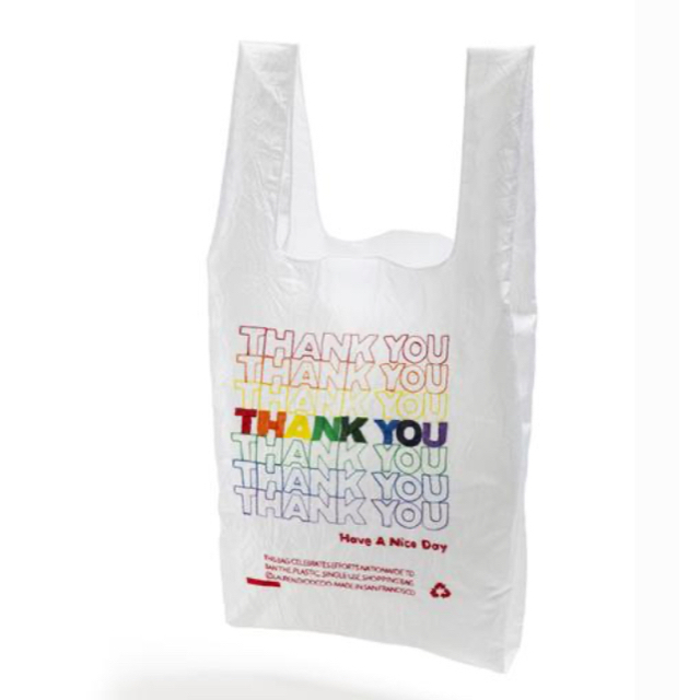 OPEN EDITIONS THANK YOU RAINBOW TOTE BAG