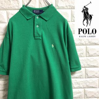 ポロラルフローレン(POLO RALPH LAUREN)の＊ポロラルフローレン＊半袖ポロシャツ＊刺繍ロゴ＊USA製＊Lサイズ相当＊(ポロシャツ)