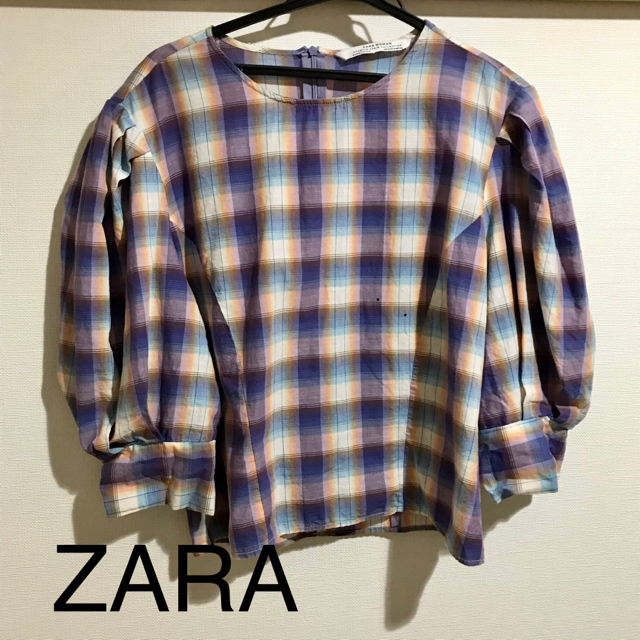 ZARA(ザラ)のZARA WOMAN タータンチェックシャツ ブラウス　7分丈そで レディースのトップス(シャツ/ブラウス(長袖/七分))の商品写真