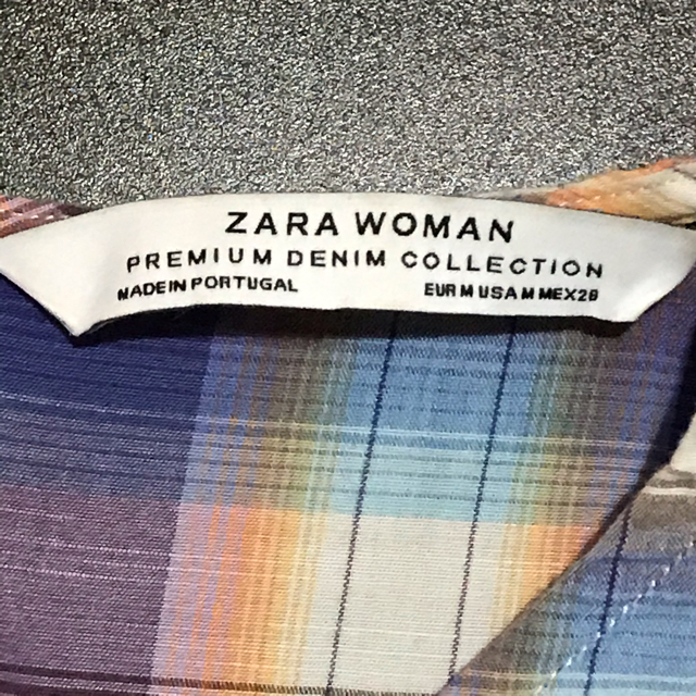 ZARA(ザラ)のZARA WOMAN タータンチェックシャツ ブラウス　7分丈そで レディースのトップス(シャツ/ブラウス(長袖/七分))の商品写真