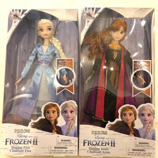 ディズニー(Disney)の新品未使用　アナ雪2 アナ　エルサ　人形　ドール　シンギングドール　ディズニー(ぬいぐるみ/人形)