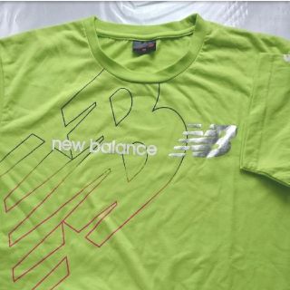 ニューバランス(New Balance)のニューバランスnewbalance蛍光黄緑色サイズL身幅51cm身丈66cm(Tシャツ/カットソー(半袖/袖なし))