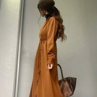 オシャレ☆！オレンジ★ Lサイズ / タートルネックニットセーター カシミア新品(ニット/セーター)