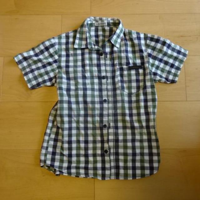 BeBe(ベベ)の120cm Bebe 半袖チェック柄シャツ キッズ/ベビー/マタニティのキッズ服男の子用(90cm~)(Tシャツ/カットソー)の商品写真