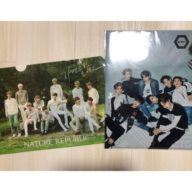 EXO(エクソ)の切り抜き クリアファイル エンタメ/ホビーのアニメグッズ(クリアファイル)の商品写真