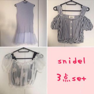 スナイデル(SNIDEL)のsnidel ♡ 3点set(ミニワンピース)