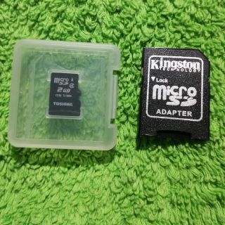 トウシバ(東芝)のマイクロSDカード 2GB 　ケース付き(PC周辺機器)