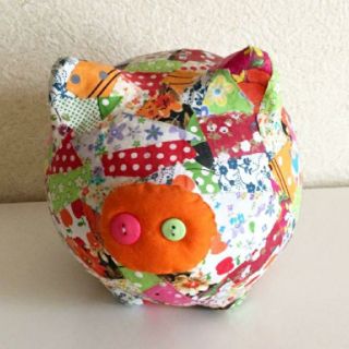 ロキエ(Lochie)のhandmade Patchwork Pig Piggy Bank(置物)