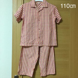 ユニクロ(UNIQLO)の＜miya様専用＞チェックパジャマ110サイズ＆ショートパンツ120サイズ(パジャマ)