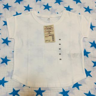 ムジルシリョウヒン(MUJI (無印良品))の無印 ムラ糸天竺編み ドロップショルダー半袖Ｔシャツ 90cm ベビー オフ白(Tシャツ/カットソー)