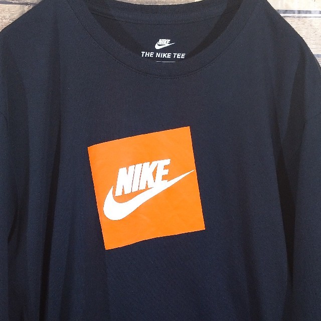 NIKE(ナイキ)の【 日焼け止め レア】NIKE ナイキ ロンT 黒 XL ボックスロゴ メンズのトップス(Tシャツ/カットソー(七分/長袖))の商品写真