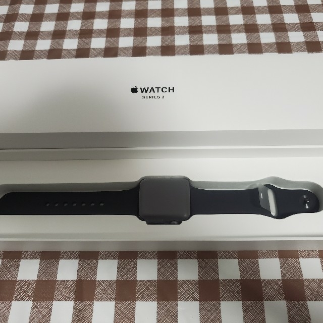 メンズApple Watch series3 黒