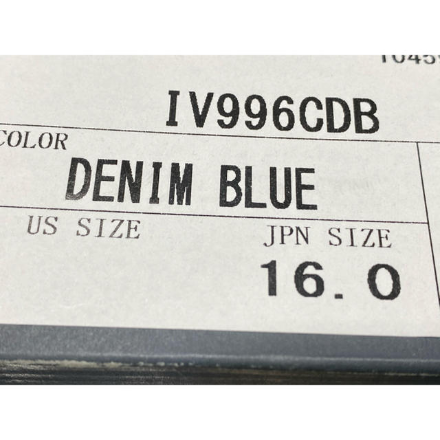 新品 16.0cm ニューバランス IV996 CDB デニムブルー