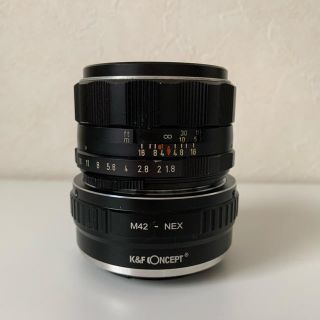 ペンタックス(PENTAX)のスーパータクマー55mm f1.8＆マウントアダプター(レンズ(単焦点))