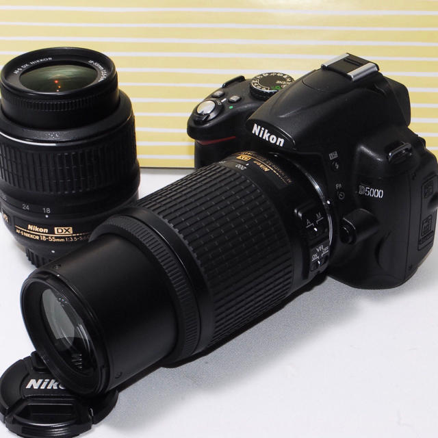 デジタル一眼⭐︎遠くの撮影もバッチリ⭐︎Nikon D5000 一眼レフダブルレンズ