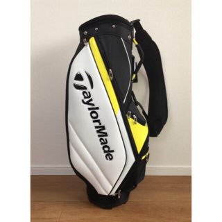 テーラーメイド(TaylorMade)の新品 TaylorMade キャディバッグ 9型 47インチ JJA93 黒白黄(バッグ)