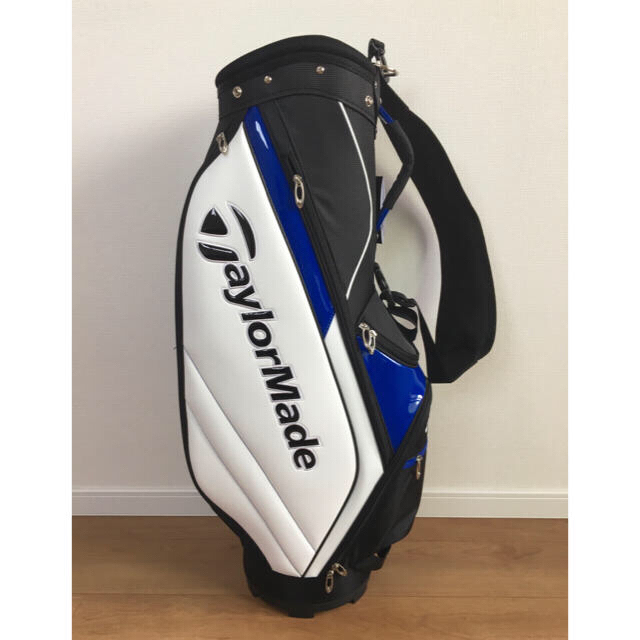 TaylorMade(テーラーメイド)の新品 TaylorMade キャディバッグ 9型 47インチ JJA93 黒白青 スポーツ/アウトドアのゴルフ(バッグ)の商品写真