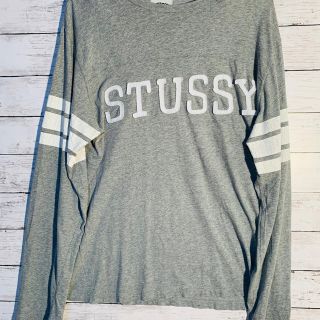 ステューシー(STUSSY)の#30 stussy ロンT 古着　グレー　Lサイズ(Tシャツ/カットソー(七分/長袖))