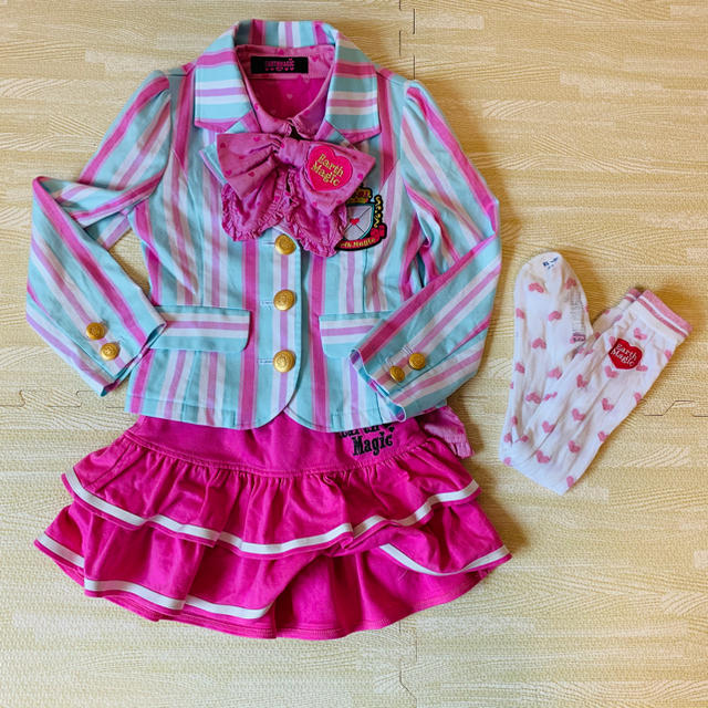 キッズ服男の子用(90cm~)美品！アースマジック　セレモニースーツセットアップ　120cm 130cm