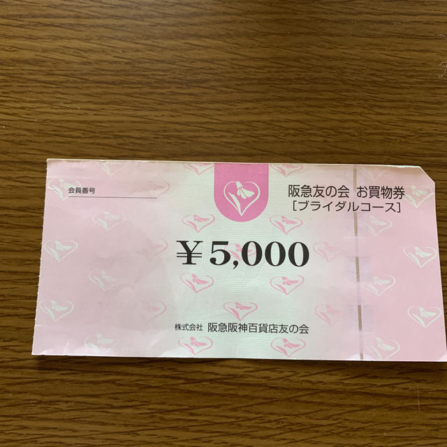 阪急阪神百貨店友の会のお買い物券