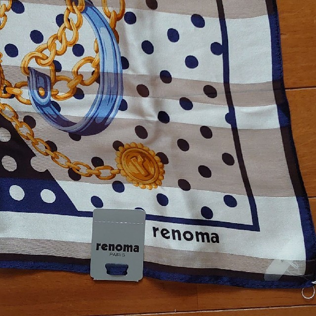 U.P renoma(ユーピーレノマ)のレノマ　シルクスカーフ　renoma レディースのファッション小物(バンダナ/スカーフ)の商品写真