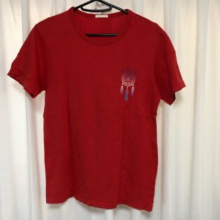 ジーユー(GU)のメンズＴシャツ  GU  Mサイズ　赤(Tシャツ/カットソー(半袖/袖なし))