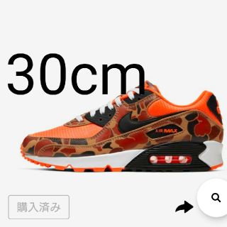 ナイキ(NIKE)のNIKE エアマックス90 オレンジ ダックカモ  30cm(スニーカー)