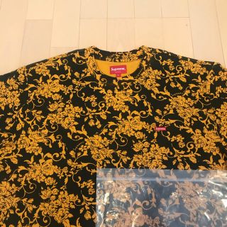 Supreme❤18fw Floral Logo Tee Brown