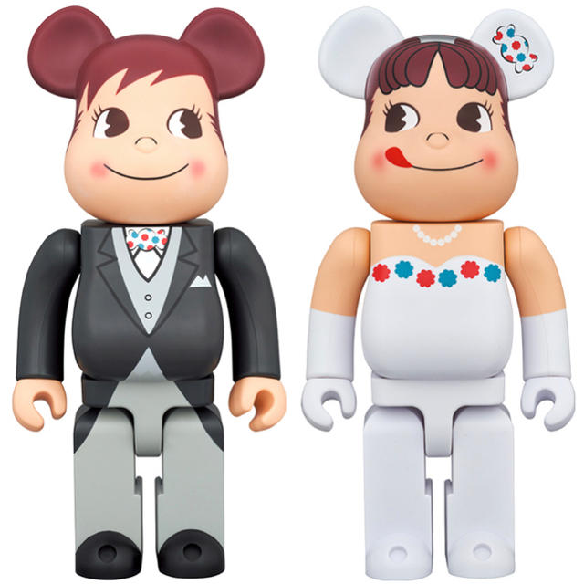 キャラクターグッズBE@RBRICK  ウェディング ペコちゃん ＆ ポコちゃん 400％ 2体