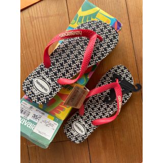 ハワイアナス(havaianas)の★新品未使用★ハワイアナスビーチサンダル　ミッキー柄　23-23.5cm(ビーチサンダル)