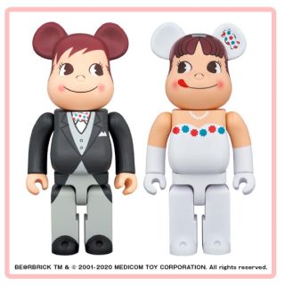 メディコムトイ(MEDICOM TOY)のベアブリック ウェディング ペコちゃん & ポコちゃん 400% 2体セット(キャラクターグッズ)