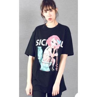 ミルクボーイ(MILKBOY)のMILKBOY  SICK GIRL BIG Tシャツ XL ブラック(Tシャツ/カットソー(半袖/袖なし))