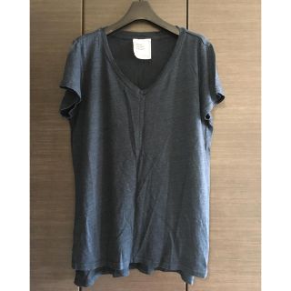 フェリシモ(FELISSIMO)のお値下げ✨リネンTシャツ⭐️ネイビー⭐️麻⭐️M⭐️フェリシモ(Tシャツ(半袖/袖なし))