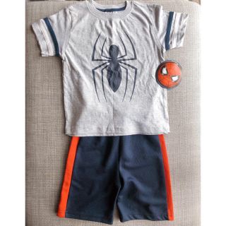 マーベル(MARVEL)のほぼ未使用！スパイダーマン　上下セット　100cm(Tシャツ/カットソー)