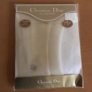 クリスチャンディオール(Christian Dior)のクリスチャン　ディオール　ワンポイントラインストーン ロゴ入りスト(タイツ/ストッキング)