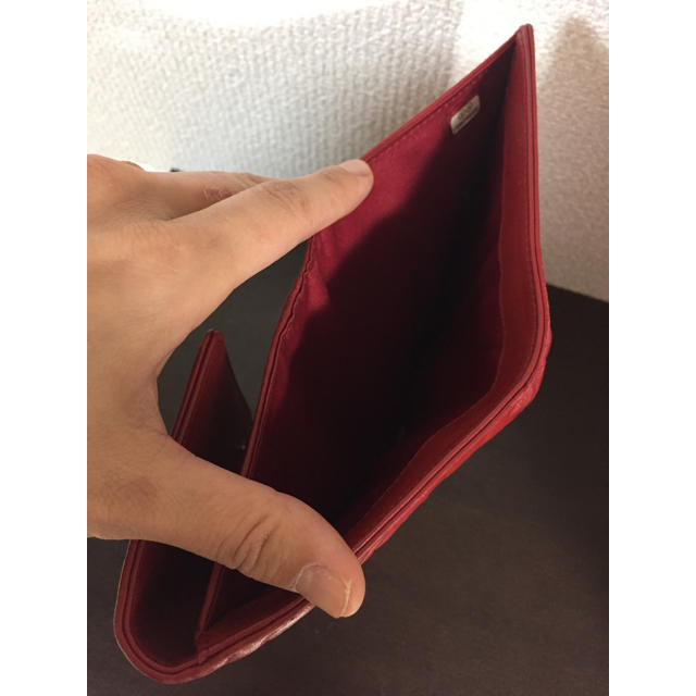 鑑定済み 正規品 シャネル 長財布 赤 鑑定済み 正規品 シャネル 長財布 赤