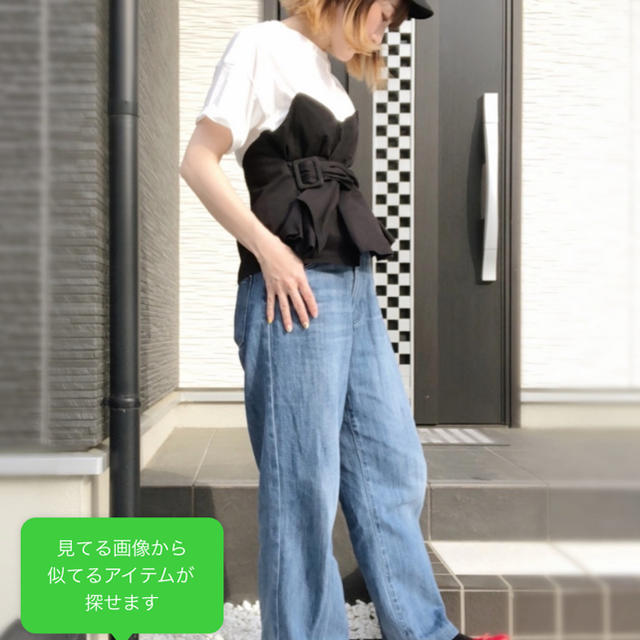 JEANASIS(ジーナシス)のJEANASIS ビスチェ×カットソー レディースのトップス(Tシャツ(半袖/袖なし))の商品写真