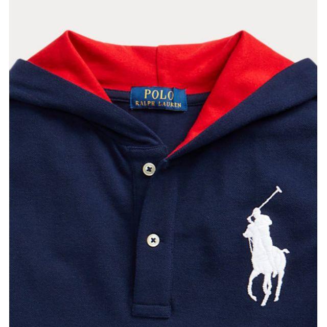 Ralph Lauren(ラルフローレン)の☆新品☆170 ラルフローレン コットンフードTシャツ ネイビー 5832 キッズ/ベビー/マタニティのキッズ服男の子用(90cm~)(Tシャツ/カットソー)の商品写真