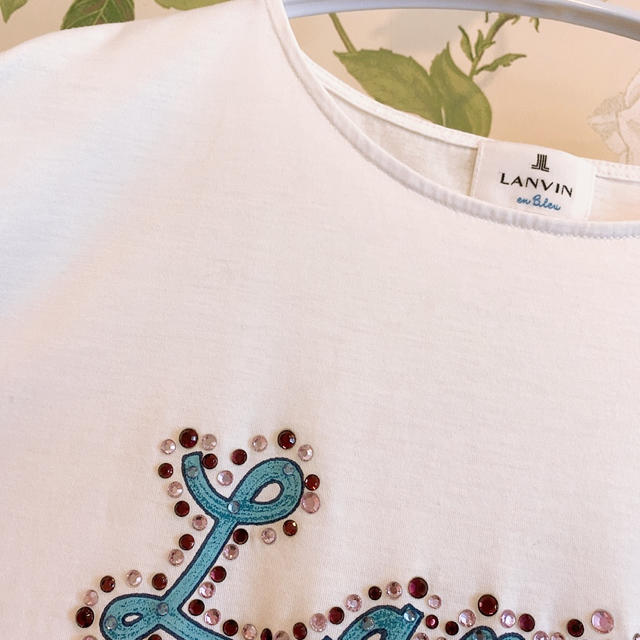 LANVIN en Bleu(ランバンオンブルー)の【LANVINenBleu】キラキララインストーンドルマンカットソー(38) レディースのトップス(Tシャツ(半袖/袖なし))の商品写真