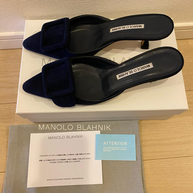 MANOLO BLAHNIK(マノロブラニク)のマノロブラニク maysale 5センチヒール 38 ミュール ロンハーマン レディースの靴/シューズ(ミュール)の商品写真