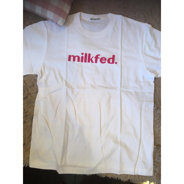 MILKFED.(ミルクフェド)のMILKFED.Tシャツ　ミルクフェド　ピンクロゴ　✴︎新品未使用✴︎ レディースのトップス(Tシャツ(半袖/袖なし))の商品写真