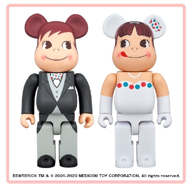 BE@RBRICK ウェディング ペコちゃん ＆ ポコちゃん  2体セット