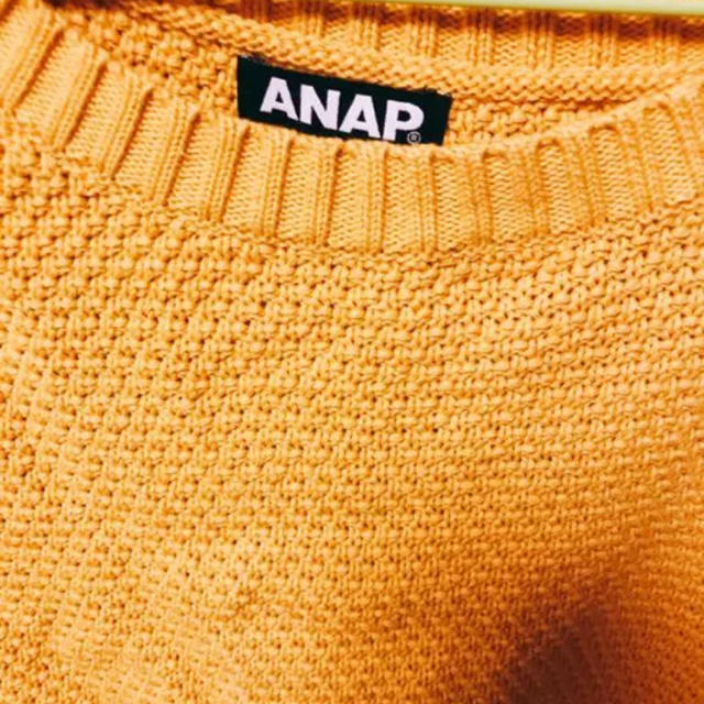 ANAP(アナップ)のANAP 黄色 サマーニット 鍵編み レディースのトップス(ニット/セーター)の商品写真