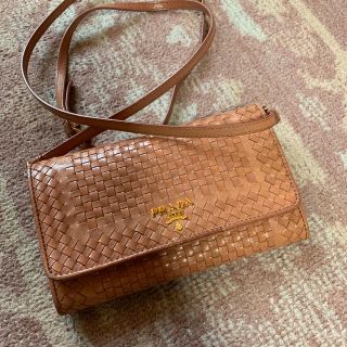 本日最終出品！PRADA　マドラスショルダー長財布　完売タマリスピンク　新品