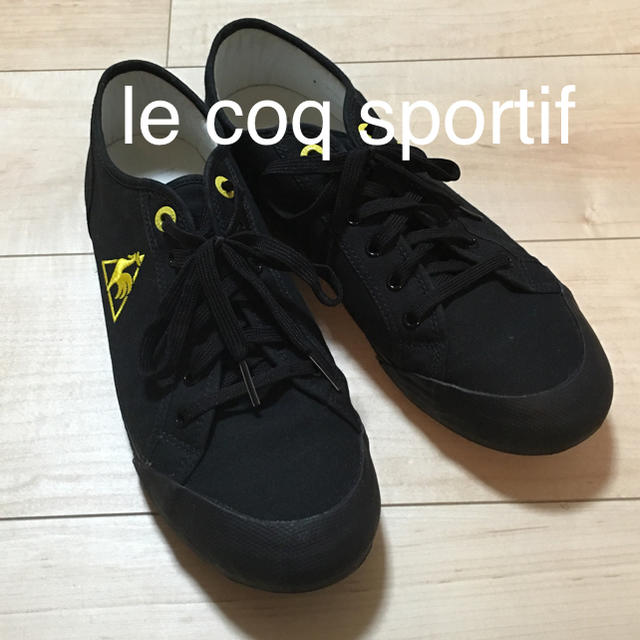 驚くばかり Le Coq Sportif スニーカー 黒 - かべがみわlぱぺrsめ