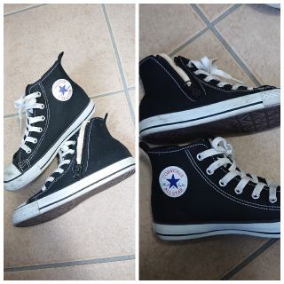 コンバース(CONVERSE)のcocoさま専用 CONVERSE ハイカット 21cm 黒 ファスナータイプ(スニーカー)