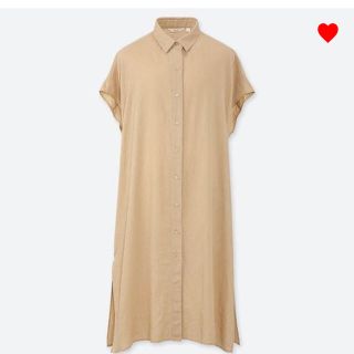 ユニクロ(UNIQLO)の【UNIQLO】リネンブレンドロングシャツ(シャツ/ブラウス(半袖/袖なし))