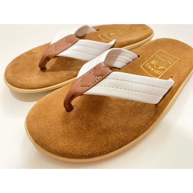 ISLAND SLIPPER(アイランドスリッパ)の新品 アイランドスリッパ スエード レザー ビーチサンダル ブラウン トング レディースの靴/シューズ(サンダル)の商品写真