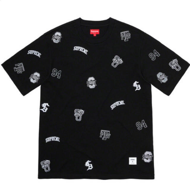 Supreme University S/S Top  Mサイズ　ブラック　黒