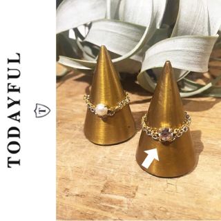 トゥデイフル(TODAYFUL)のW Strand Chain Ring(リング(指輪))